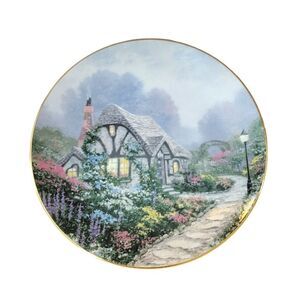 Vintage Thomas Kinkade "Chandler's Cottage" Fine China Decorative Plate 1991